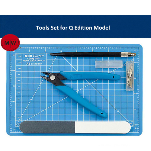 Model Building Tools Set for Q Edition Model Cutting Plier/Hobby Knife/Polishing Stick/Mat TMW00126