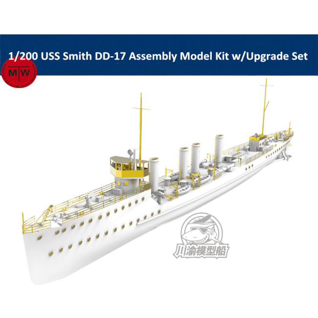 Chuanyu CY516 1/200 Scale USS Smith DD-17 Assembly Model Ship Kit w/Upgrade Set