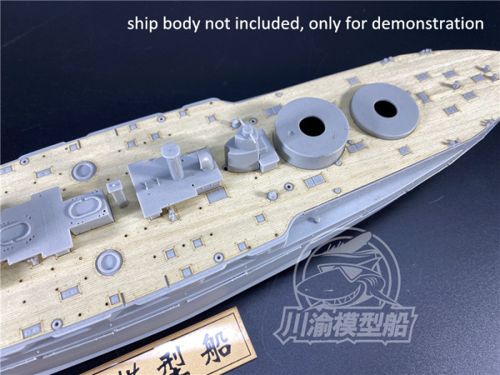 Chuanyu 1/350 Scale Wooden Deck for Trumpeter 05364 SMS Viribus Unitis Battleship Model Kit CY350082