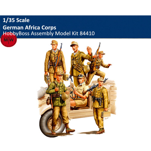 HobbyBoss 84410 1/35 Scale German Africa Corps Soldier Figures Military Plastic Assembly Model Kits