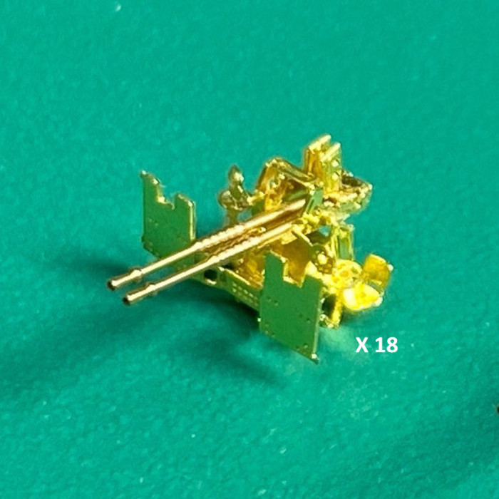 1/350 Scale 25mm Anti-aircraft Gun Metal Assembly Model for Model Ship 18pcs/set 3 Versions can choose
