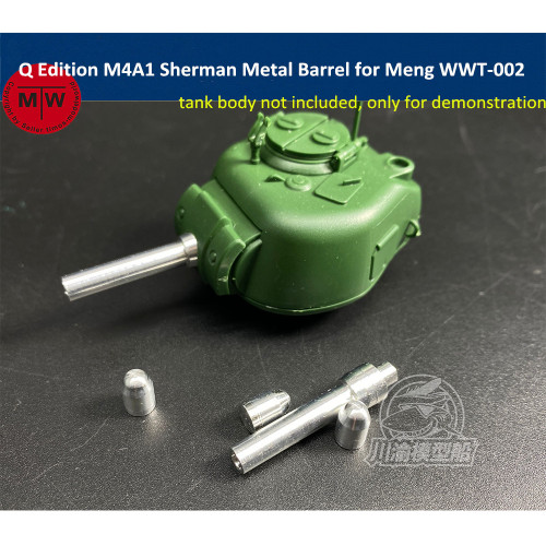 Q Edition M4A1 Sherman Metal Barrel Shell Upgrade Kit for Meng WWT-002 US Medium Tank Model CYD012