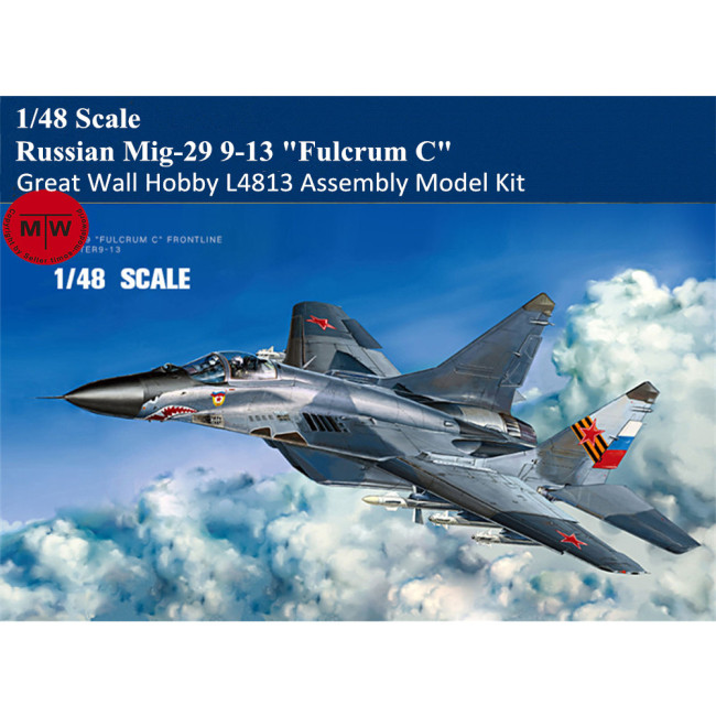 Great Wall Hobby L4813 1/48 Scale Russian Mig-29  Fulcrum C  9-13 Fighter Military Plastic Assembly Model Kits