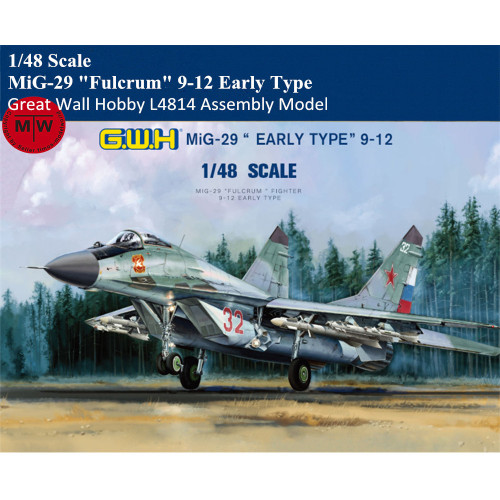Great Wall Hobby L4814 1/48 Scale MiG-29  Fulcrum  9-12 Early Type Military Aircraft Assembly Model Kits