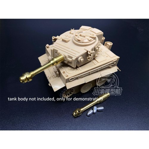 Q Edition Tiger I Metal Barrel Shell Kit for Meng WWT-001 German Heavy Tank Model CYD020