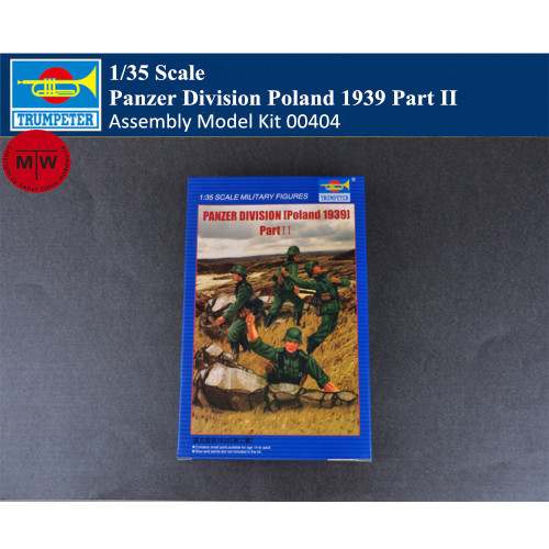 Trumpeter 00404 1/35 Scale Panzer Division Poland 1939 Part II Soldier Figures Military Plastic Assembly Model Kits
