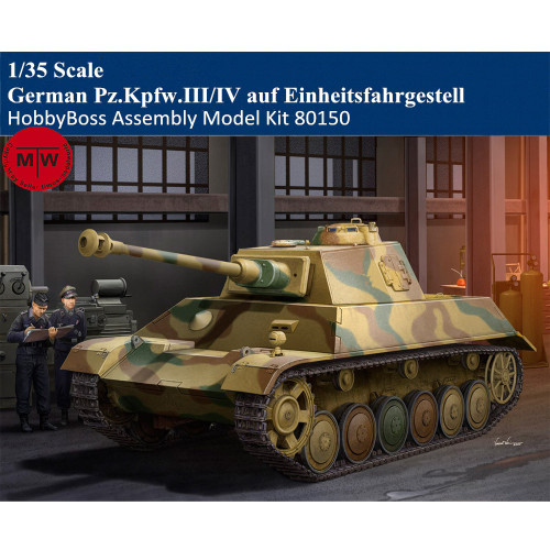HobbyBoss 80150 1/35 Scale German Pz.Kpfw.III/IV auf Einheitsfahrgestell Military Tank Plastic Assembly Model Kits