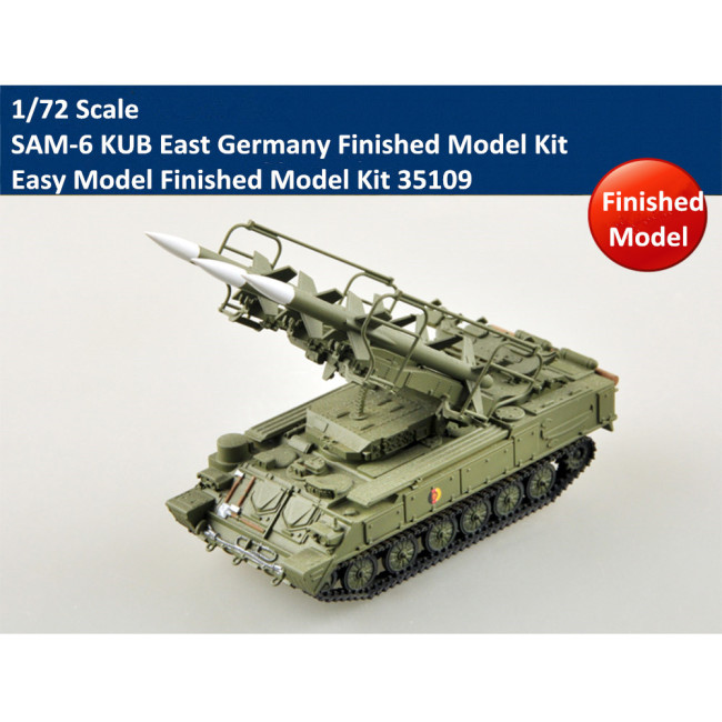 Trumpeter Easy Model 35109 1/72 Scale SAM-6 KUB East Germany Military Plastic Finished Model Kit