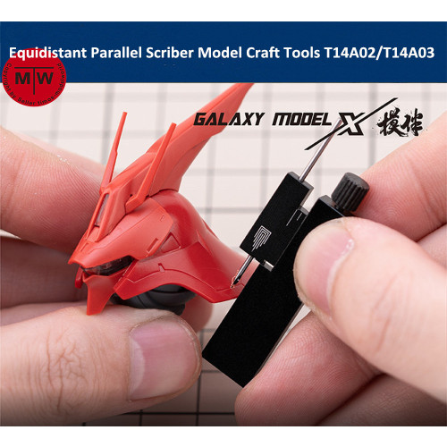 Galaxy T14A02/T14A03 Equidistant Parallel Scriber Tool for Gundam Model Hobby Craft Black/Red