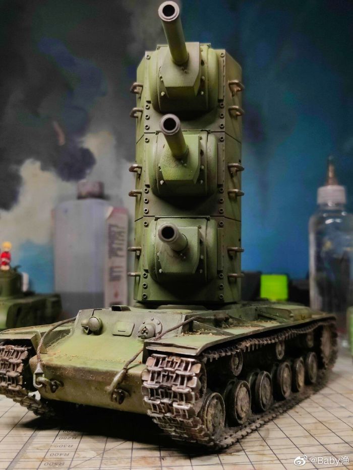 1/35 Scale Metal Barrel Turret Super Upgrade Set for Russian KV-2 Tank Trumpeter 00312 Model CYT017