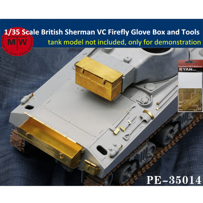 1/35 Scale British Sherman VC Firefly Glove Box and Tools Tank Model Upgrade Set PE-35014
