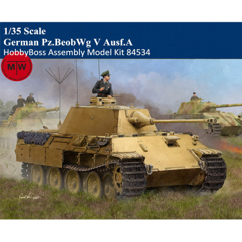 HobbyBoss 84534 1/35 Scale German Pz.BeobWg V Ausf.A Military Plastic Tank Assembly Model Kit