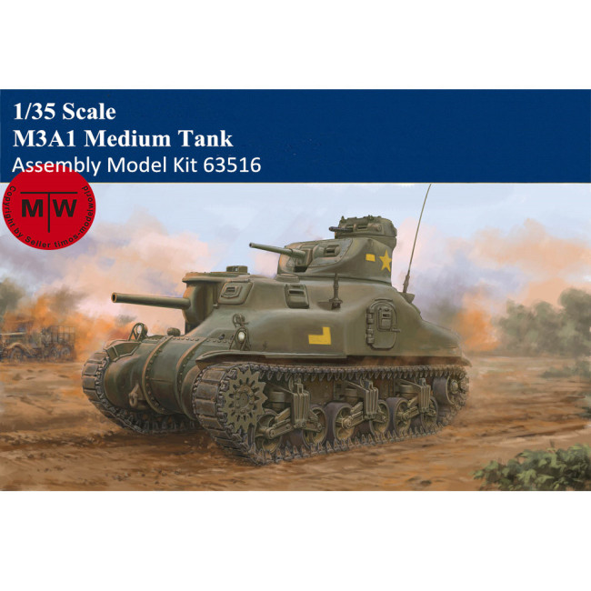 Trumpeter 63516 1/35 Scale M3A1 Medium Tank Military Plastic Assembly Model Kit