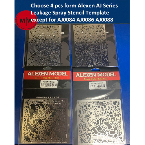 Big Promotion Choose 4 pcs form Alexen AJ Series Leakage Spray Stencil Template Aging Assistant Model Building Tools(except  for AJ0084 AJ0086 AJ0088)