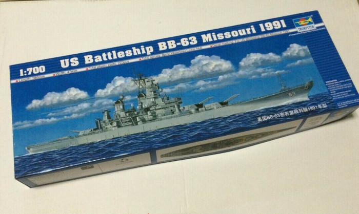 Trumpeter 05705 1/700 Scale US BB-63 Missouri Battleship 1991 Static Warship Military Plastic Assembly Model Kits