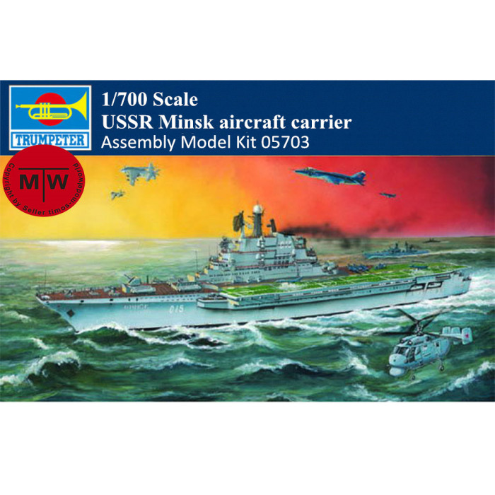 Trumpeter 05703 1/700 Scale USSR Minsk Aircraft Carrier Military Plastic Assembly Model Kit