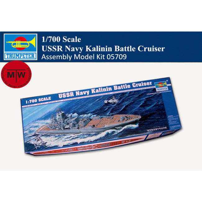Trumpeter 05709 1/700 Scale USSR Navy Kalinin Battle Cruiser Military Plastic Assembly Model Kit
