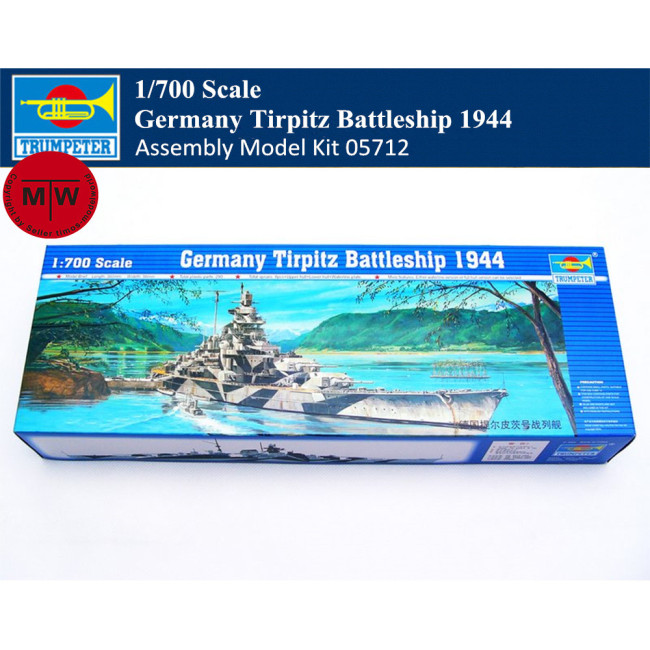 Trumpeter 05712 1/700 Scale Germany Tirpitz Battleship 1944 Military Plastic Assembly Model Kit