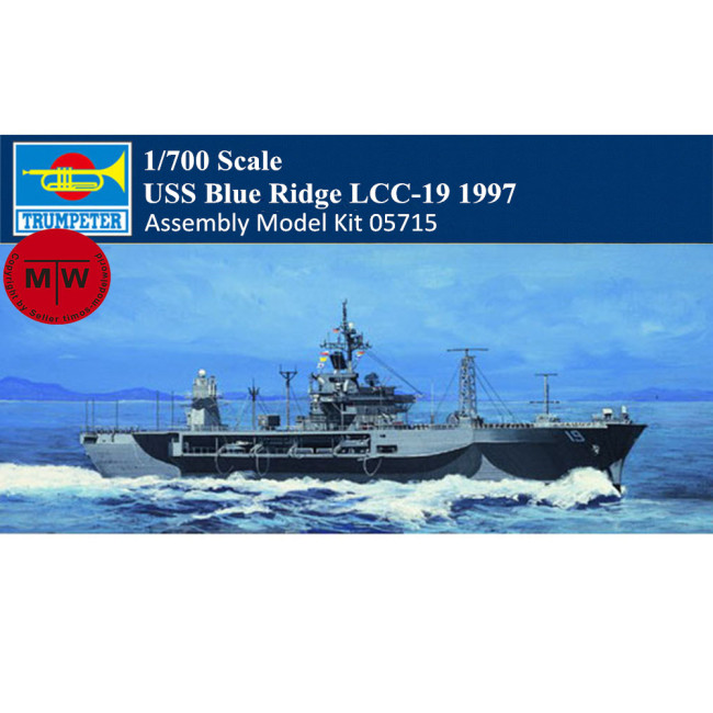 Trumpeter 05715 1/700 Scale USS Blue Ridge LCC-19 1997 Military Plastic Assembly Model Kits
