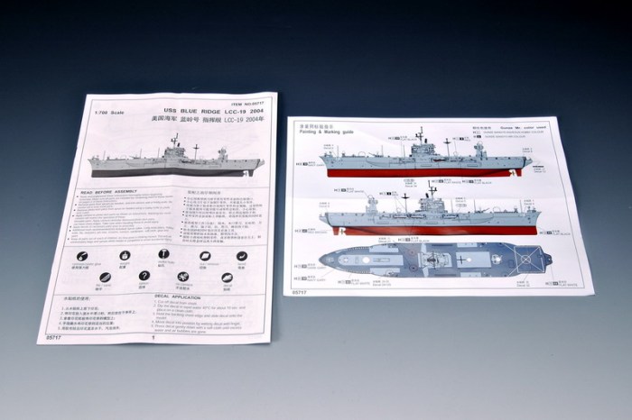 Trumpeter 05717 1/700 Scale USS Blue Ridge LCC-19 2004 Military Plastic Assembly Model Kits