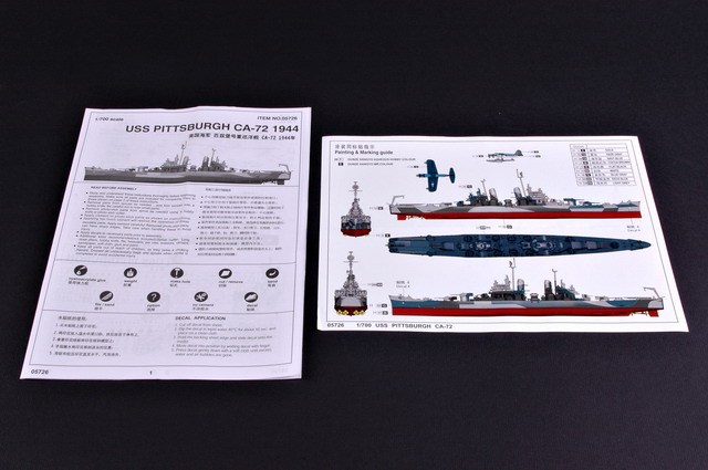 Trumpeter 05726 1/700 Scale USS Pittsburgh CA-72 Military Plastic Assembly Model Kits
