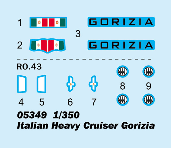 Trumpeter 05349 1/350 Scale Italian Heavy Cruiser Gorizia Military Plastic Assembly Model Kits