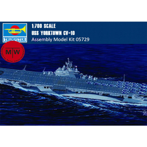 Trumpeter 05729 1/700 Scale USS Yorktown CV-10 Aircraft Carrier Plastic Assembly Model Kits