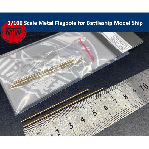 1/100 1/144 Scale Metal Flagpole for Battleship Model Ship DIY CYG081/CYG082