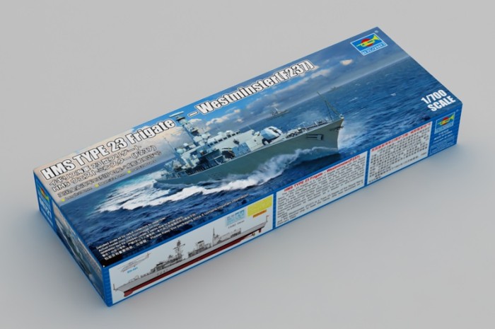 Trumpeter 06721 1/700 Scale HMS Type 23 Frigate Westminster(F237) Military Plastic Assembly Model Kit