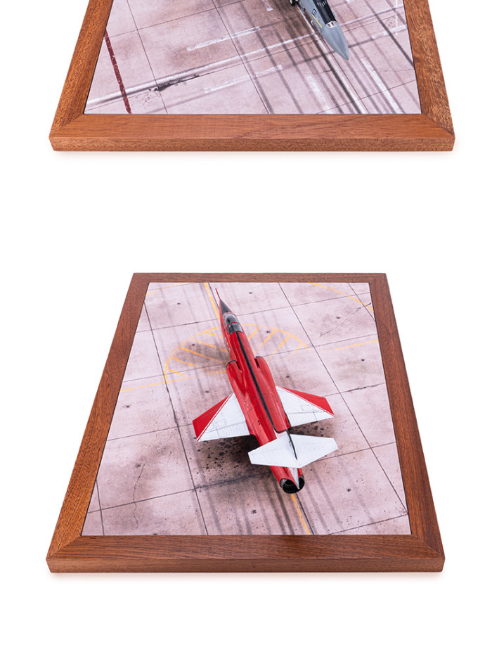 Galaxy 1/48 Scale Solid Wood Frame 3D Ground Texture Display Base for Aircraft Model