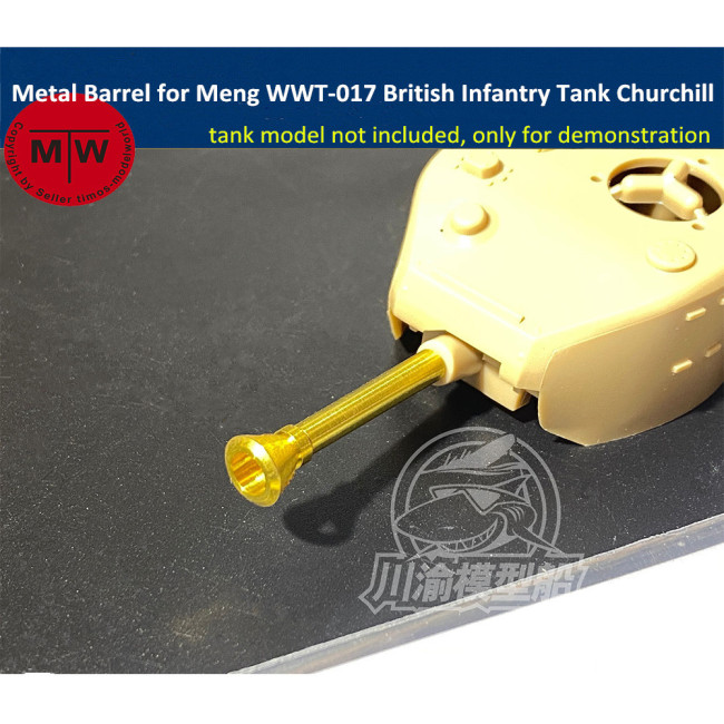 Q Edition Metal Barrel for Meng WWT-017 British Infantry Tank Churchill Model CYD029