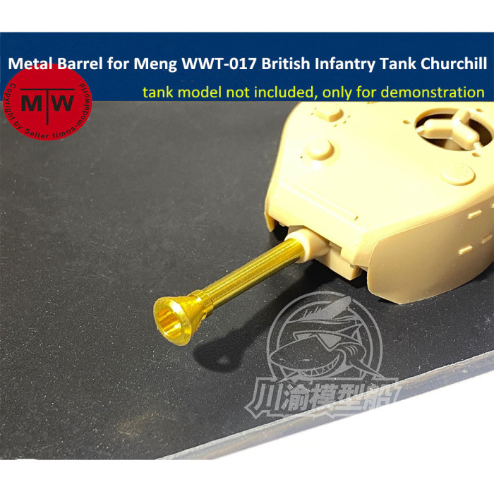 Q Edition Metal Barrel for Meng WWT-017 British Infantry Tank Churchill Model CYD029