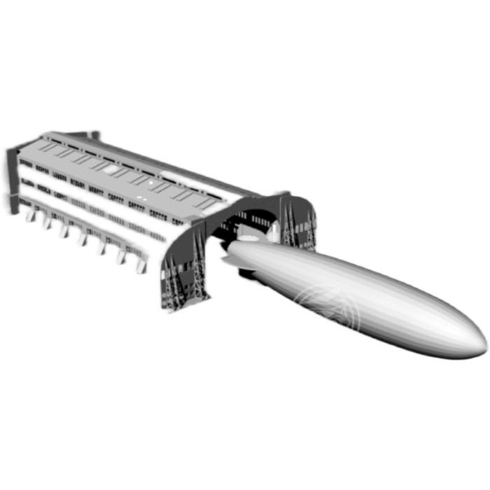 1/350 Scale Zeppelin Hindenburg Airship Factory Shipyard Dockyard Assembly Model Kit for Takom 6003 CY727
