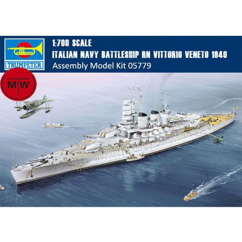 Trumpeter 05779 1/700 Scale Italian Battleship RN Vittorio Veneto 1940 Military Plastic Assembly Model Kit