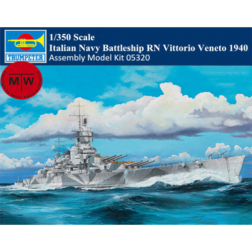 Trumpeter 05320 1/350 Scale Italian Navy Battleship RN Vittorio Veneto 1940 Military Plastic Assembly Model Kit