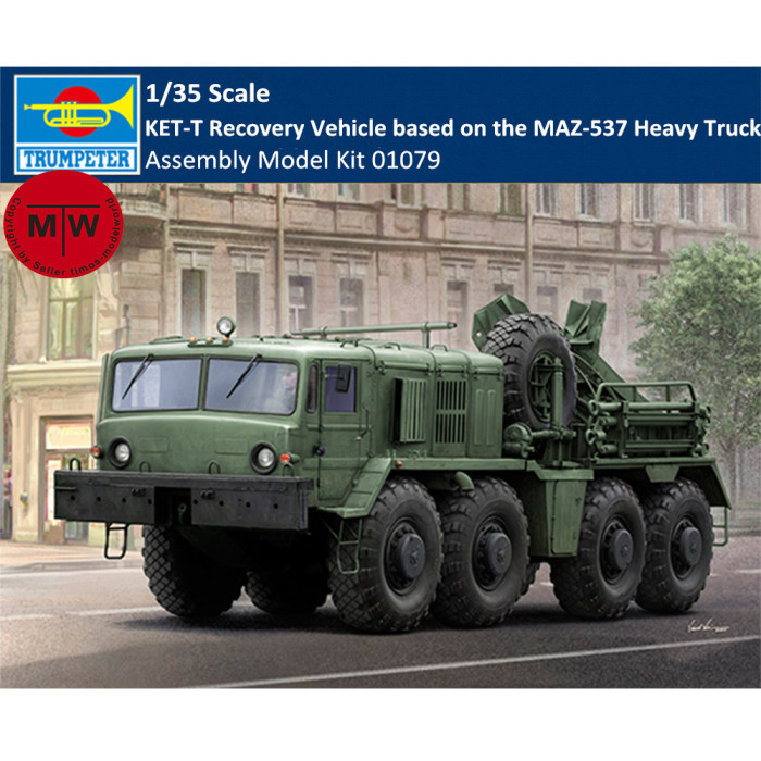 Trumpeter 01079 1/35 Scale KET-T Recovery Vehicle based on the MAZ-537 Heavy Truck Military Plastic Assembly Model Kit