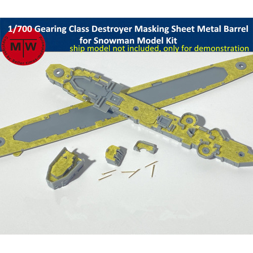 1/700 Scale Gearing Class Destroyer Masking Sheet Metal Barrel for Snowman SP-7057 SP-7058 SP-7001 SP-7002 Model CY700102