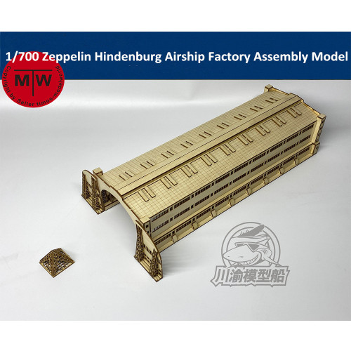 1/700 Scale Zeppelin Hindenburg Airship Factory Shipyard Dockyard Diorama Assembly Model Kit CY728