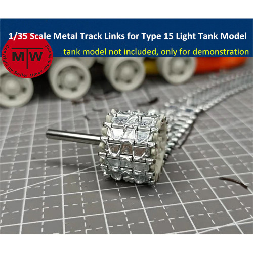 1/35 Scale Metal Track Links for Meng Type 15 Light Tank Model SX35025 w/metal pin