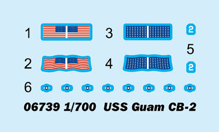 Trumpeter 06739 1/700 Scale USS Guam CB-2 Military Plastic Assembly Model Kit