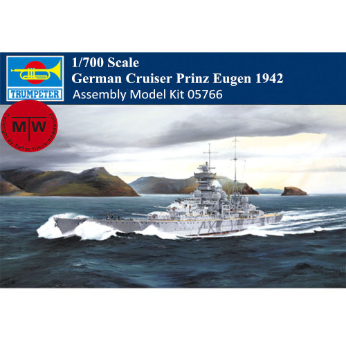 Trumpeter 05766 1/700 Scale German Cruiser Prinz Eugen 1942 Military Plastic Assembly Model Kit