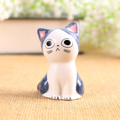 Ceramic chi's sweet home Cat Kitten Ornament Cute Home Decoration Children Birthday Gift