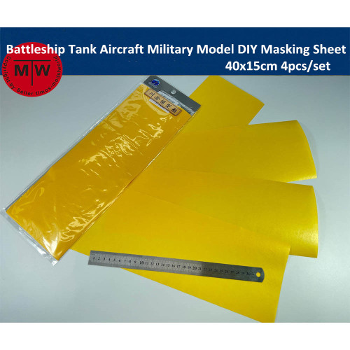 Battleship Tank Aircraft Military Model DIY Masking Sheet 40x15cm 4pcs/set CY350087