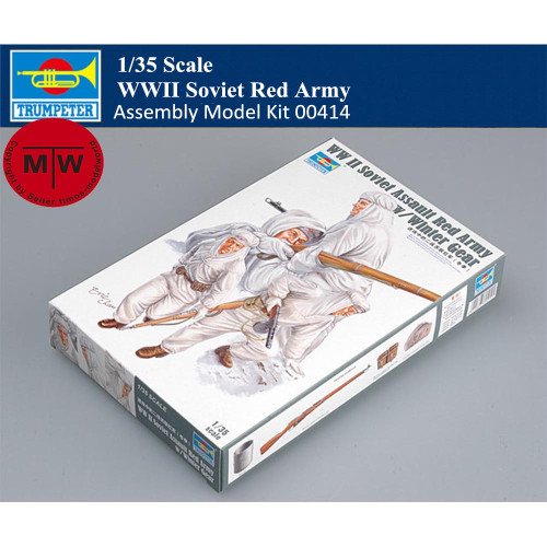 Trumpeter 00414 1/35 Scale WWII Soviet Red Army Soldiers Figures Military Plastic Assembly Model Kits