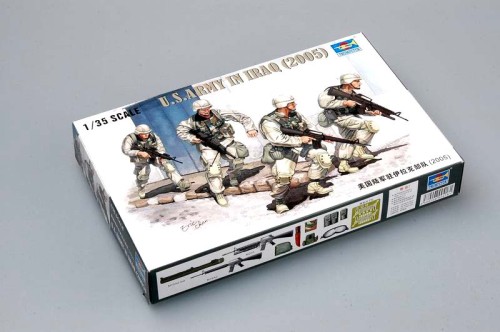 Trumpeter 00418 1/35 Scale US Army in Iraq 2005 Soldiers Figures Military Plastic Assembly Model Kits