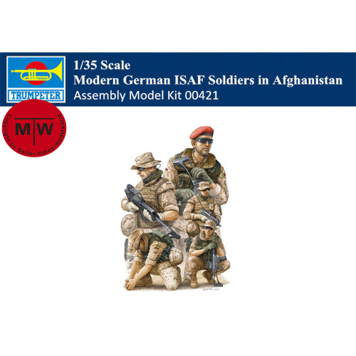 Trumpeter 00421 1/35 Scale Modern German ISAF Soldiers in Afghanistan Soldiers Figures Military Plastic Assembly Model Kits