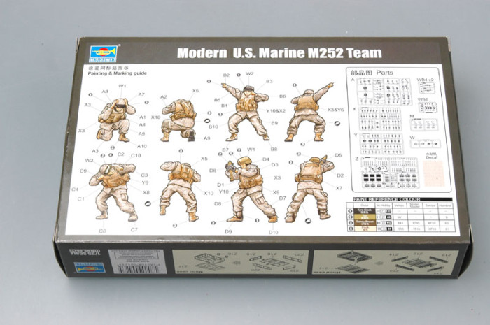 Trumpeter 00423 1/35 Scale Modern US Marine M252 Team Soldiers Figures Military Plastic Assembly Model Kits