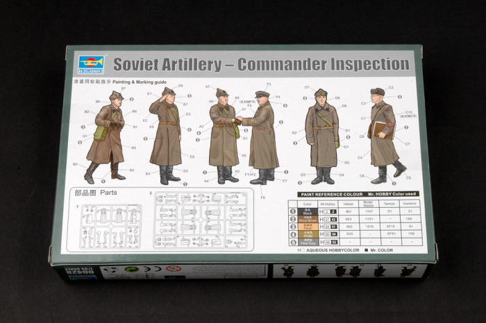 Trumpeter 00428 1/35 Scale Soviet Artillery Commander Inspection Soldiers Figures Military Plastic Assembly Model Kits