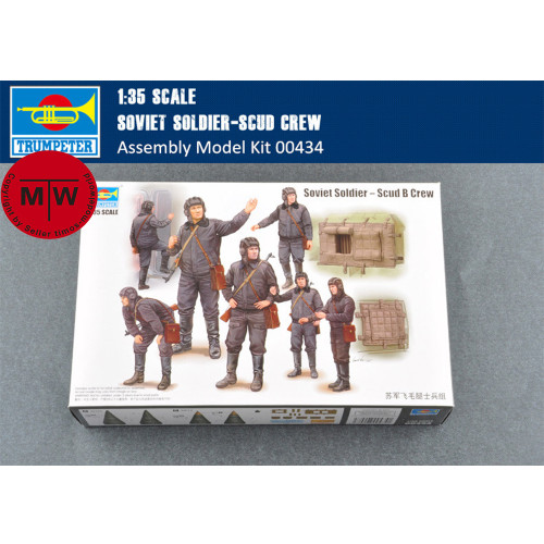 Trumpeter 00434 1/35 Scale Soviet Soldier Scud B Crew Soldiers Figures Military Plastic Assembly Model Kits