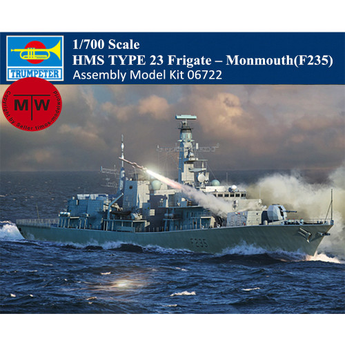 Trumpeter 06722 1/700 Scale HMS Type 23 Frigate Monmouth(F235) Military Plastic Assembly Model Kits
